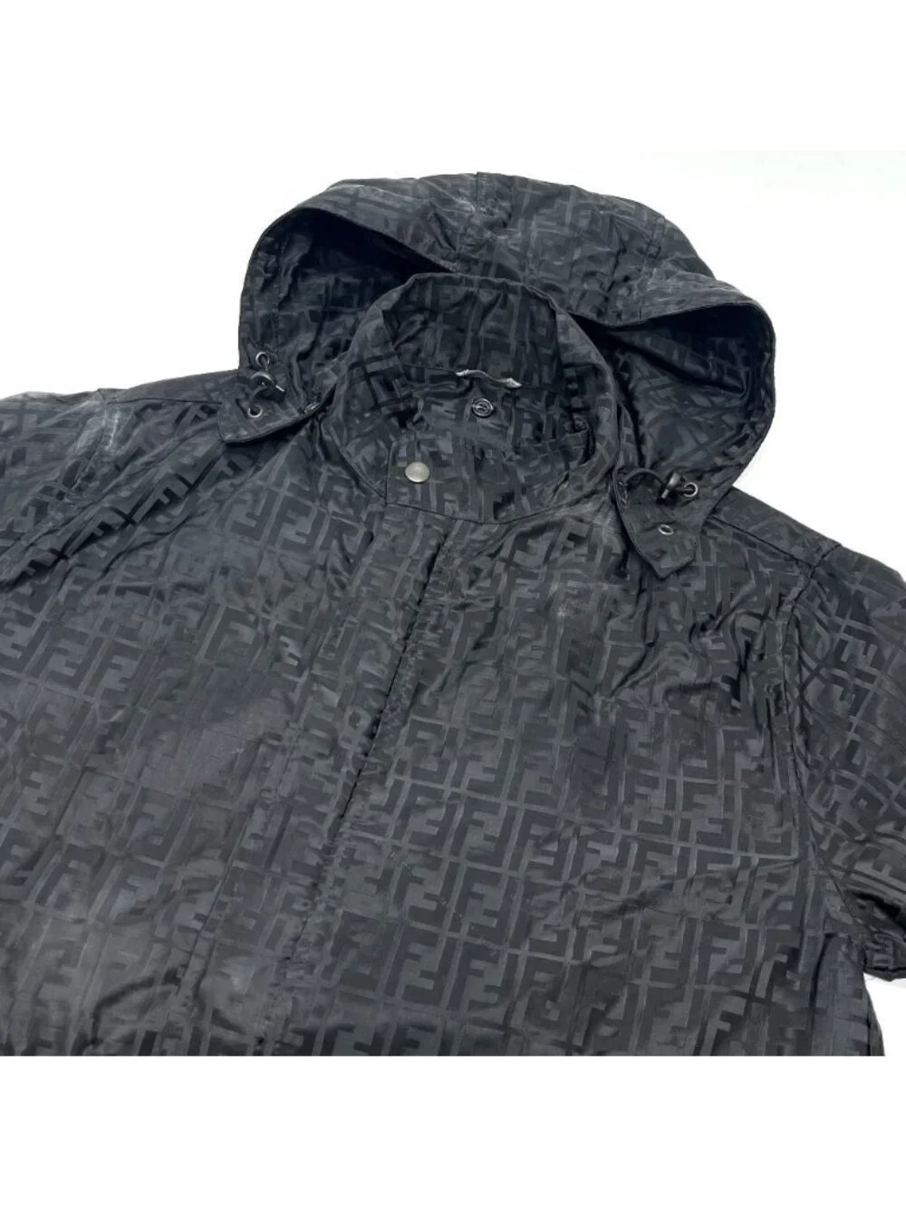Fendi Jacket Zucchini Nylon Black